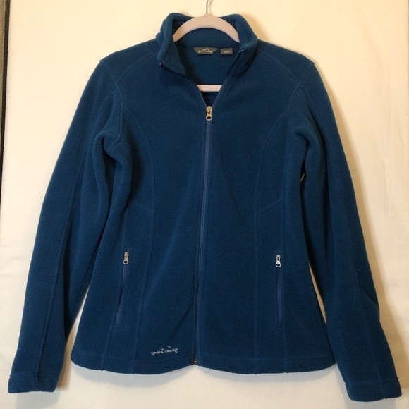 Eddie Bauer Blue Fleece Jacket Size S - Picture 2 of 5